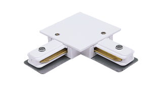 L коннектор для однофазных встраиваемых трековыx систем, Белый,KXZ-RC-WH-L