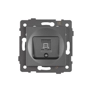 Механизм компьютерной розетки SCT-MPC1-PL-GR-V (RJ-45, CAT6) (Arlight, -)