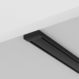 Шинопровод 1м Radity с заглушками в комплекте накладной черный