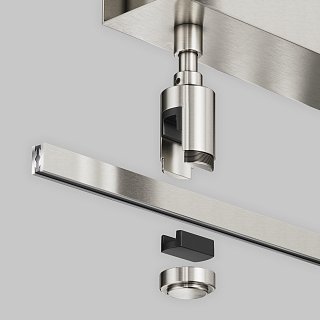 Основание потолочное Short для блока питания с вводом питания Flarity платина