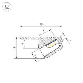Профиль SL-MINI-SHELF-H9-2000 ANOD OLIVE GREY (Arlight, Алюминий)