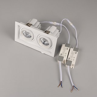 Светильник MS-VORTEX-BUILT-S210x117-2x20W Day4000 (WH-WH, 20 deg, 230V) (Arlight, IP20 Металл, 5 лет)