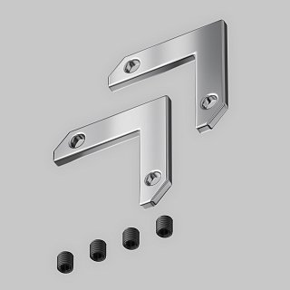 Комплект уголков 90° горизонтальных (2 соединителя + 4 винта) для профиля в натяжной потолок