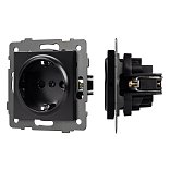 Механизм электрической розетки SCT-MEU1-PL-BK-V (250V, 16A) (Arlight, -)