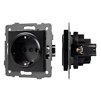 Механизм электрической розетки SCT-MEU1-PL-BK-V (250V, 16A) (Arlight, -)