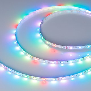 Светодиодная лента SPI-RZ-F60-6mm 12V RGB-PX1-BPT (7 W/m, IP20, 3535, 5m) (Arlight, -)