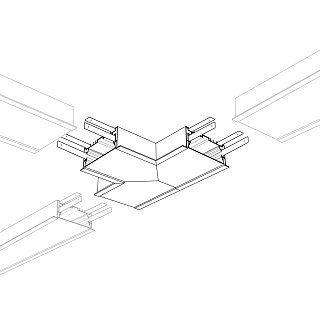 Угол S2-LINIA94-F-T90 тройной (Arlight, Металл)