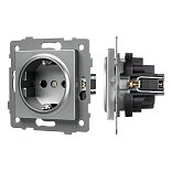 Механизм электрической розетки SCT-MEU1-PL-GR-V (250V, 16A) (Arlight, -)
