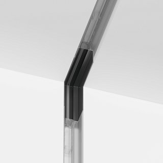 Угловой коннектор внутренний S35 встраиваемый черный