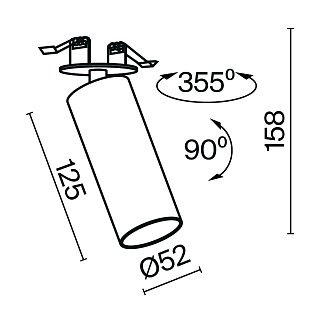 Встраиваемый светильник FOCUS LED 12Вт 4000К
