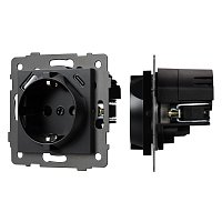 Механизм розетки с USB зарядкой SCT-MUAC-PL-BK-V (250V, 16A) (Arlight, -)