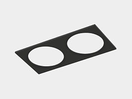 Рамка двойная  для серии COMBO 1 квадратная, черная, COMBO-1S2-BL