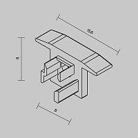 Комплект заглушек (для профиля ALM-0808-S-2M) 2 шт. 642084