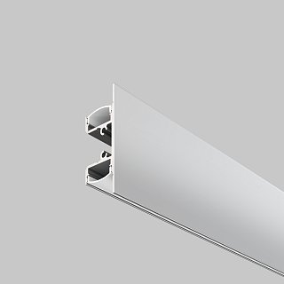 Алюминиевый профиль накладной 18×48 (Серебро, 2 м), ALM-1848-S-2M