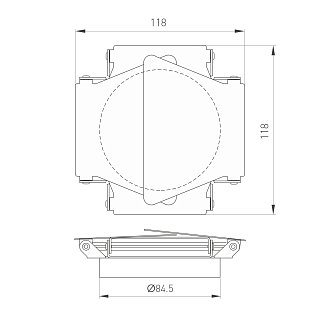 Шторки кашетирующие LGD-BARNDOORS-R85 (WH) (Arlight, Металл)