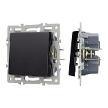 Механизм выключателя одноклавишный перекрёстный SWT-MKX1-PL-BK (250V, 16A) (Arlight, -)