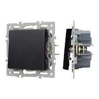 Механизм выключателя одноклавишный перекрёстный SWT-MKX1-PL-BK (250V, 16A) (Arlight, -)