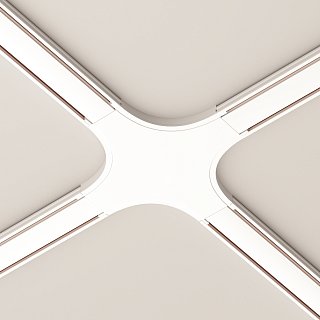 Коннектор питания X-образный Radity белый