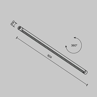 Светильник Points для системы освещения Shelf 3000К 24Вт 24°