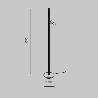 Напольный светильник (торшер) Thin 3000К 14Вт