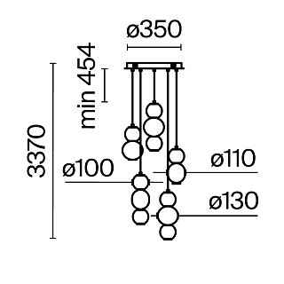 Подвесной светильник Drop 3000К 80Вт