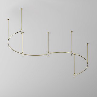 Шинопровод круглый из полукругов 1800мм Flarity латунь