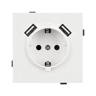 Механизм розетки с USB зарядкой SCT-TENDO-MUAA-SFPL-WH (230V, 16A) (Arlight, -)