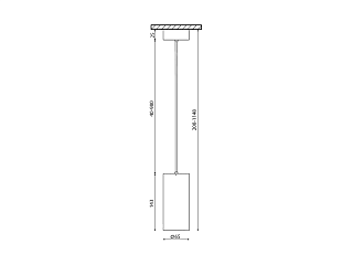 Крепление сменное М6 для светильников VILLY, подвесное, цвет Серебро, VL-M6-SL
