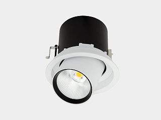 Светильник светодиодный потолочный встраиваемый поворотно-выдвижной, серия SPL, Ч/Б, 25Вт, IP20, Теплый белый (3000К), SPL-R1-25-WW