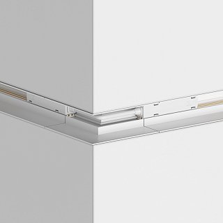 Коннектор угловой внешний Gravity встраиваемый белый