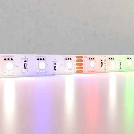 Светодиодная лента 24В 5050 14,4Вт/м Цветная (RGB) + 4000K 5м IP20