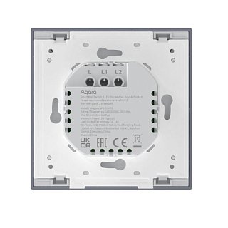 Умный настенный выключатель H1 EU (без нейтрали, 2 клавиши) | Aqara Smart Wall Switch H1 EU (No Neutral, Double Rocker)