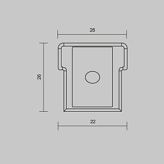 Комплект заглушек (для профиля 26×26) 2 шт., ALM-2626-EC 642060