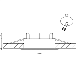 Светильник светодиодный потолочный встраиваемый наклонный, серия FA, Белый, 7,5Вт, IP54, Теплый белый (3000К), FA-NIA-179612EA-WH-WW