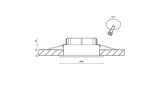 Светильник светодиодный потолочный встраиваемый наклонный, серия FA, Белый, 7,5Вт, IP54, Теплый белый (3000К), FA-NIA-179612EA-WH-WW
