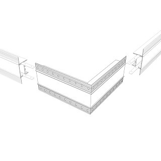 Угол SL-LINIA45-FANTOM внешний (Arlight, Металл)
