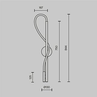 Настенный светильник (бра) Tau 3000К 13Вт