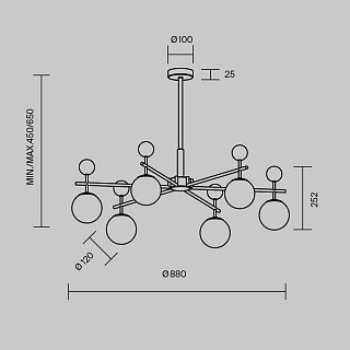 Подвесной светильник Museo G9x7