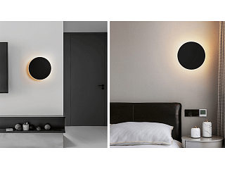 Бра декоративное , Черный, 7Вт, 3000K, IP20, ML-R200-BL-WW