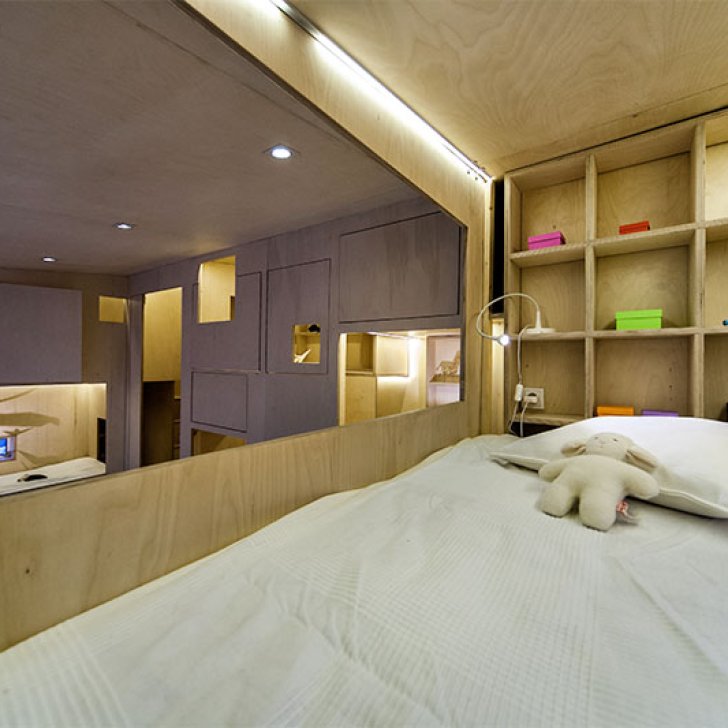 Подсветка ниши с кроватью светодиодной лентой Arlight