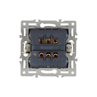 Механизм выключателя двухклавишный проходной SWT-MKP2-PL-GR (250V, 16A) (Arlight, -)