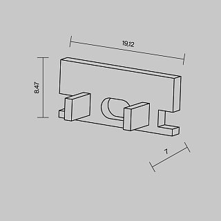 Комплект заглушек (для профиля ALM-1908-S-2M) 2 шт.