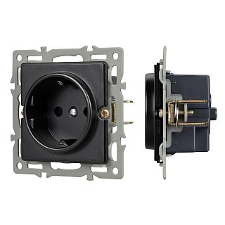 Механизм электрической розетки SCT-GP-MEU-PL-BK (250V, 16A) (Arlight, -)