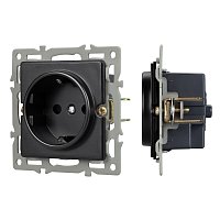 Механизм электрической розетки SCT-GP-MEU-PL-BK (250V, 16A) (Arlight, -)