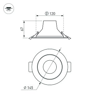 Светильник IM-STORM-R145-15W Day4000-MIX (WH, 80 deg, 230V) (Arlight, IP20 Металл, 3 года)