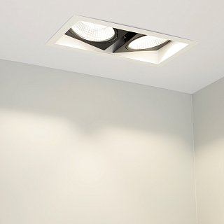 Светильник CL-KARDAN-S283x152-2x25W White6000 (WH-BK, 30 deg) (Arlight, IP20 Металл, 3 года)