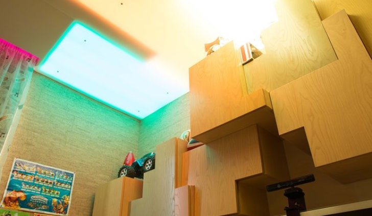 Освещение детской оригинальным светильником из светорассеивающего пластика и RGB ленты Arlight
