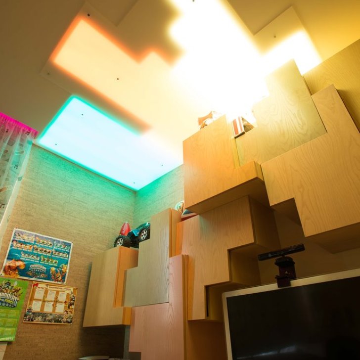 Освещение детской оригинальным светильником из светорассеивающего пластика и RGB ленты Arlight