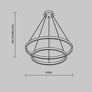 Подвесной светильник Rim 2600-3500К 84Вт