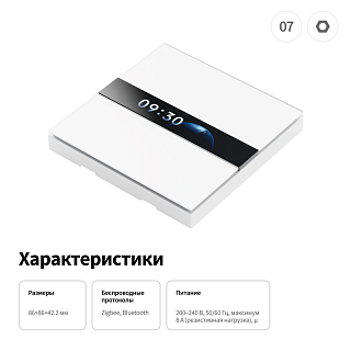 Умный настенный выключатель с дисплеем | Display Switch V1 EU